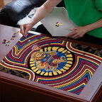 Brisbane Lions Puzzle Indigenous Monochrome Dot Art Mascot Style