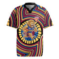Brisbane Lions Rugby Jersey Indigenous Monochrome Dot Art Mascot Style