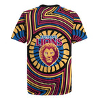 Brisbane Lions Rugby Jersey Indigenous Monochrome Dot Art Mascot Style