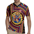 Brisbane Lions Rugby Jersey Indigenous Monochrome Dot Art Mascot Style