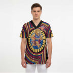 Brisbane Lions Scrub Top Indigenous Monochrome Dot Art Mascot Style