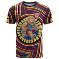 Brisbane Lions T Shirt Indigenous Monochrome Dot Art Mascot Style