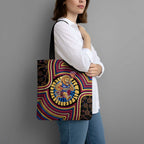 Brisbane Lions Tote Bag Indigenous Monochrome Dot Art Mascot Style