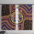 Brisbane Lions Window Curtain Indigenous Monochrome Dot Art Mascot Style