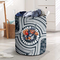 Carlton Football Club Laundry Basket Indigenous Monochrome Dot Art Mascot Style