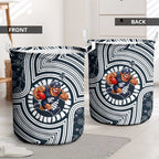 Carlton Football Club Laundry Basket Indigenous Monochrome Dot Art Mascot Style