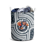 Carlton Football Club Laundry Basket Indigenous Monochrome Dot Art Mascot Style