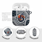 Carlton Football Club AirPods Case Indigenous Monochrome Dot Art Mascot Style