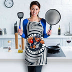 Carlton Football Club Apron Indigenous Monochrome Dot Art Mascot Style