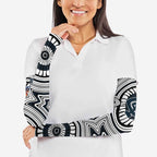 Carlton Football Club Arm Sleeves Indigenous Monochrome Dot Art Mascot Style