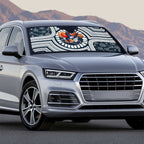 Carlton Football Club Auto Sun Shade Indigenous Monochrome Dot Art Mascot Style