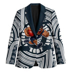 Carlton Football Club Blazer Indigenous Monochrome Dot Art Mascot Style