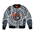 Carlton Football Club Bomber Jacket Indigenous Monochrome Dot Art Mascot Style