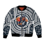 Carlton Football Club Bomber Jacket Indigenous Monochrome Dot Art Mascot Style