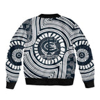 Carlton Football Club Bomber Jacket Indigenous Monochrome Dot Art Mascot Style