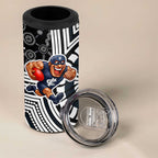 Carlton Football Club 4 in 1 Can Cooler Tumbler Indigenous Monochrome Dot Art Mascot Style