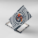 Carlton Football Club Canvas Wall Art Indigenous Monochrome Dot Art Mascot Style