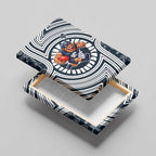 Carlton Football Club Canvas Wall Art Indigenous Monochrome Dot Art Mascot Style