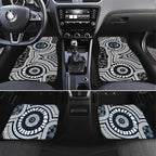 Carlton Football Club Car Mats Indigenous Monochrome Dot Art Mascot Style