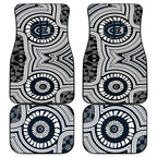 Carlton Football Club Car Mats Indigenous Monochrome Dot Art Mascot Style
