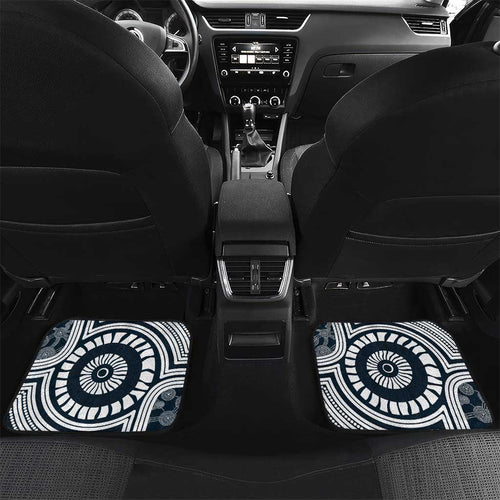 Carlton Football Club Car Mats Indigenous Monochrome Dot Art Mascot Style
