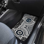 Carlton Football Club Car Mats Indigenous Monochrome Dot Art Mascot Style