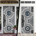 Carlton Football Club Door Cover Indigenous Monochrome Dot Art Mascot Style