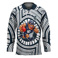 Carlton Football Club Hockey Jersey Indigenous Monochrome Dot Art Mascot Style