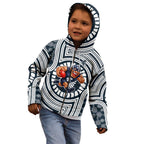 Carlton Football Club Kid Hoodie Indigenous Monochrome Dot Art Mascot Style