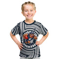 Carlton Football Club Kid T Shirt Indigenous Monochrome Dot Art Mascot Style