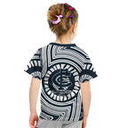 Carlton Football Club Kid T Shirt Indigenous Monochrome Dot Art Mascot Style