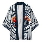Carlton Football Club Kimono Indigenous Monochrome Dot Art Mascot Style