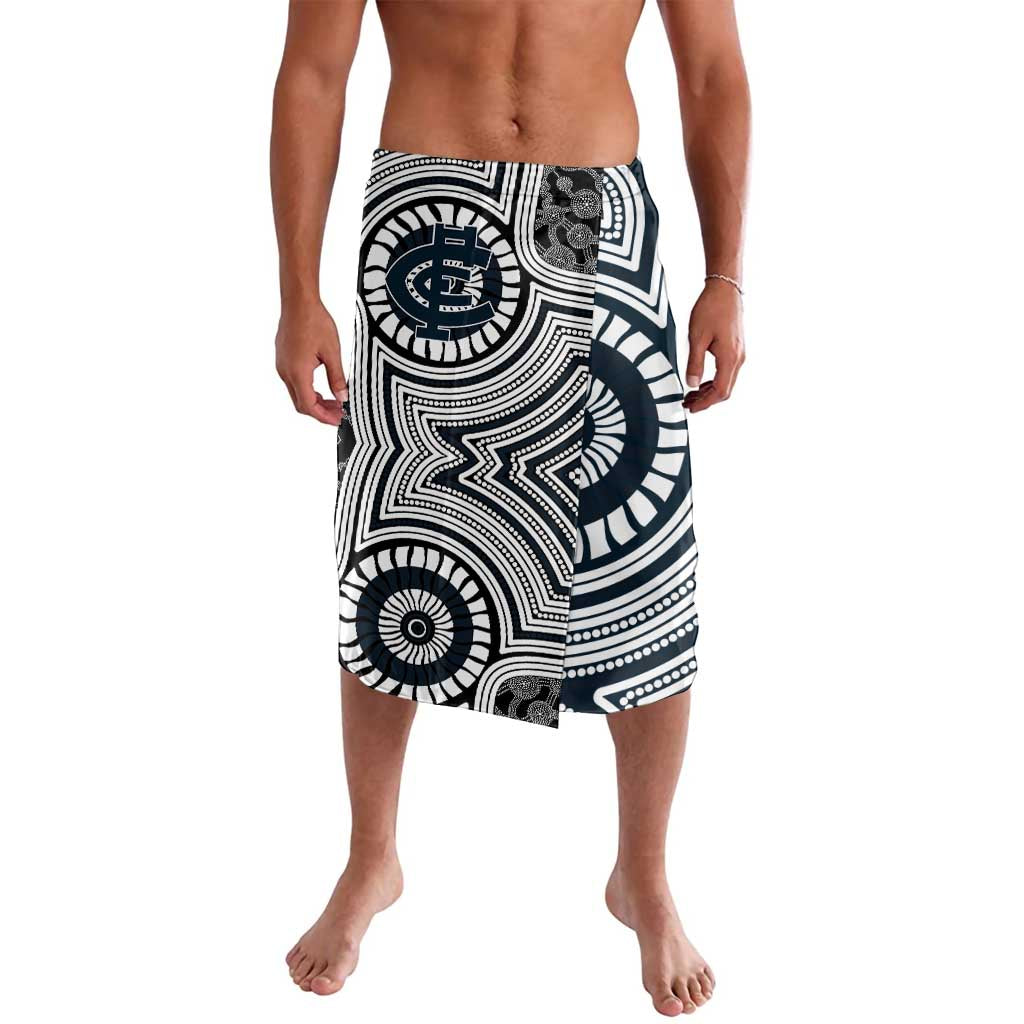 Carlton Football Club Lavalava Indigenous Monochrome Dot Art Mascot Style