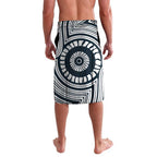 Carlton Football Club Lavalava Indigenous Monochrome Dot Art Mascot Style