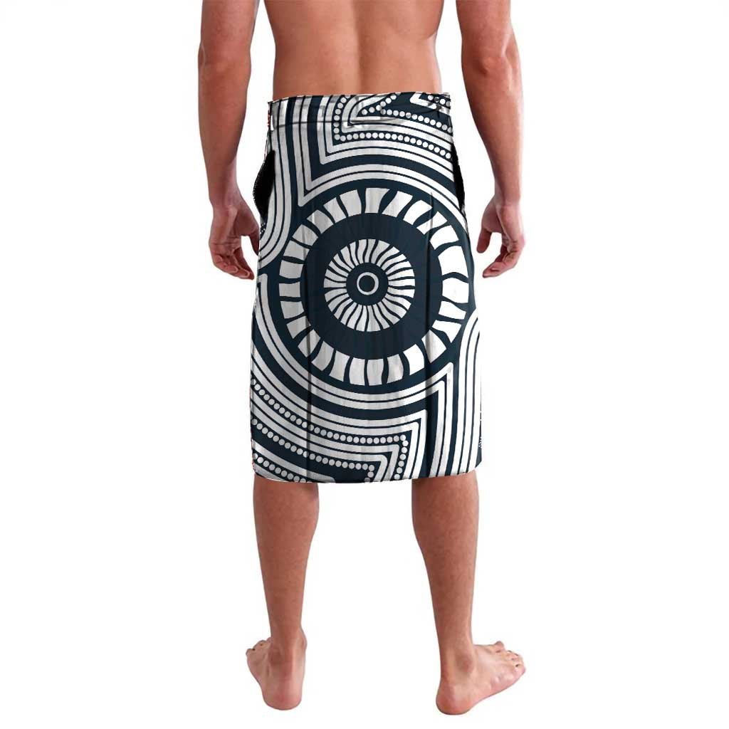 Carlton Football Club Lavalava Indigenous Monochrome Dot Art Mascot Style