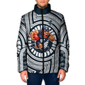 Carlton Football Club Padded Jacket Indigenous Monochrome Dot Art Mascot Style