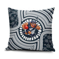 Carlton Football Club Pillow Cover Indigenous Monochrome Dot Art Mascot Style