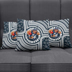Carlton Football Club Pillow Cover Indigenous Monochrome Dot Art Mascot Style