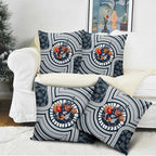 Carlton Football Club Pillow Cover Indigenous Monochrome Dot Art Mascot Style