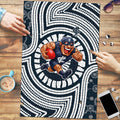 Carlton Football Club Puzzle Indigenous Monochrome Dot Art Mascot Style