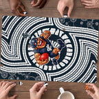 Carlton Football Club Puzzle Indigenous Monochrome Dot Art Mascot Style