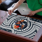 Carlton Football Club Puzzle Indigenous Monochrome Dot Art Mascot Style
