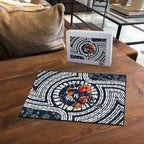 Carlton Football Club Puzzle Indigenous Monochrome Dot Art Mascot Style