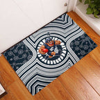 Carlton Football Club Rubber Doormat Indigenous Monochrome Dot Art Mascot Style