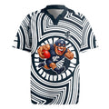 Carlton Football Club Rugby Jersey Indigenous Monochrome Dot Art Mascot Style