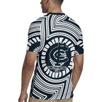 Carlton Football Club Rugby Jersey Indigenous Monochrome Dot Art Mascot Style