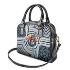 Carlton Football Club Shoulder Handbag Indigenous Monochrome Dot Art Mascot Style