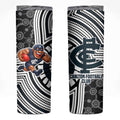 Carlton Football Club Skinny Tumbler Indigenous Monochrome Dot Art Mascot Style