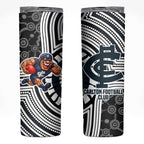 Carlton Football Club Skinny Tumbler Indigenous Monochrome Dot Art Mascot Style