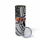 Carlton Football Club Skinny Tumbler Indigenous Monochrome Dot Art Mascot Style